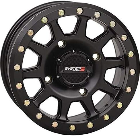 System 3 SB-3 Beadlock 14x7 ATV/UTV Wheel - Matte Black (4/137) 5+2 [19-0078] in Saudi Arabia