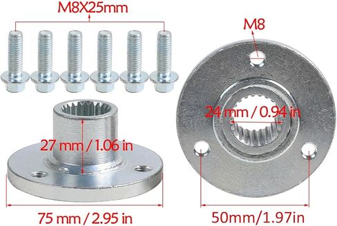 Go Kart Front Axle Hub 17mm Bore Hole, 23T Front Axle Wheel Hub Assembly for 5-inch & 6-inch Tire 4-Wheelers Quad Vehicles ATV Golf Cart in Saudi Arabia