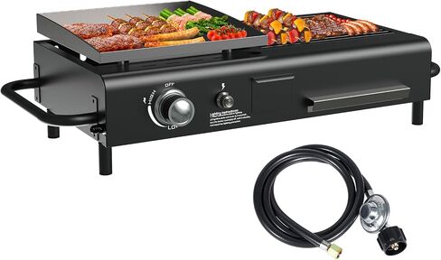 BESTFIRE 260,000 BTU Outdoor Propane Gas Stove with 0-30 PSI Adjustable Regulator and Steel-Braided Hose for Outdoor Home Cooking and Turkey Frying in Kuwait