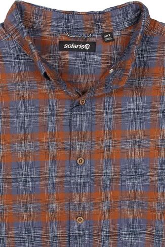 Men's Brushed Cotton Long Sleeve Plaid Sportshirt Shirt, Regular and Big & Tall Sizes in Saudi Arabia