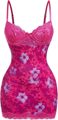 SOLY HUX Women's Summer Floral Lace Trim Mini Dress Spaghetti Strap Bodycon Party Cami Dresses in Saudi Arabia