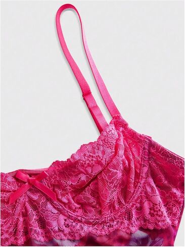 SOLY HUX Women's Summer Floral Lace Trim Mini Dress Spaghetti Strap Bodycon Party Cami Dresses in Saudi Arabia