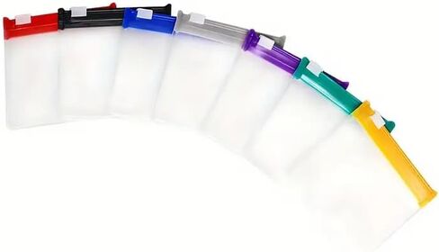 7pcs Reusable Zipper Pill Bag Set, Drug Organizer 7 Color Self-Sealing, Translucent Travel with Sliding Lock for Pills and Small Items in Saudi Arabia