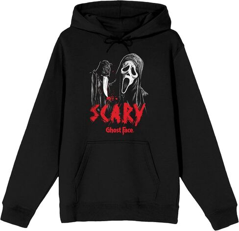 Bioworld Ghostface Scary Long Sleeve Men's Black Hooded Sweatshirt in Saudi Arabia