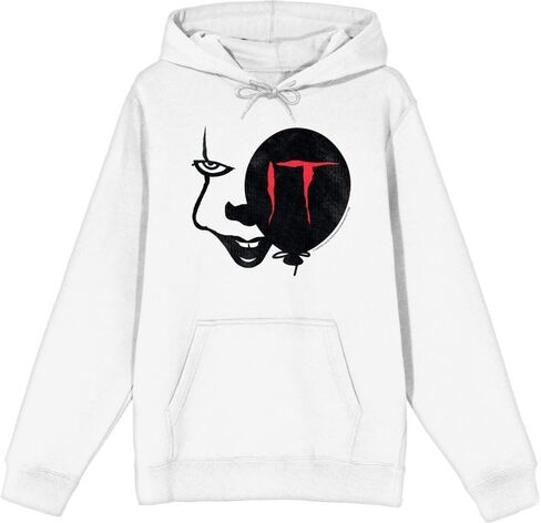 Bioworld It Chapter 2 Enlarged Pennywise Face Adult Long Sleeve Hoodie in Saudi Arabia