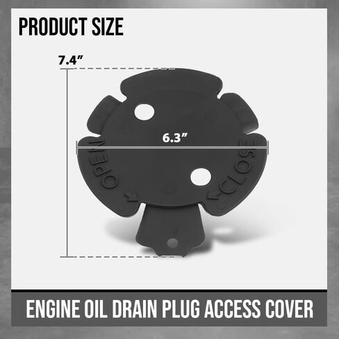 G-PLUS Engine Oil Drain Plug Access Cover Compatible with BMW 7 Series F01 730d 730i 740i 750i 760i 2007 2008 2009 2010 2011 2012 51757209541 Black in Saudi Arabia