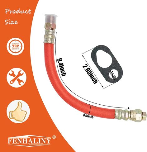 1723165SM Engine Drain Oil Changing Hose 10-1/2" Length, 3/18-18 Fittings Oil Drain Aid Tool Compatible With 29, 30, 35, 38,40, 44, 49 Engines (Red 2pcs) in Kuwait
