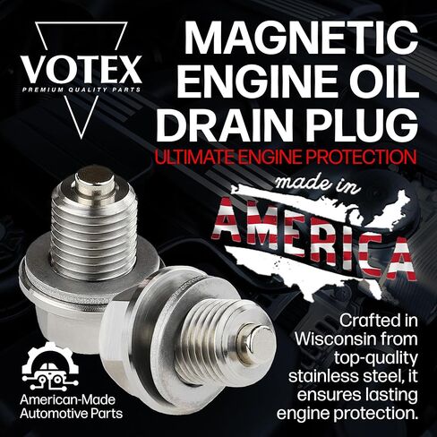 Magnetic Oil Drain Plug fits Yamaha XTZ07 Tenere 700 (2019-2024) - Made in USA - Stainless Steel - Part Number 90340-14132-00 in Saudi Arabia