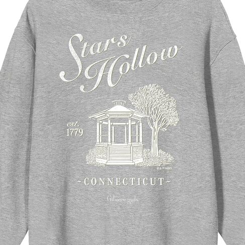 Bioworld Gilmore Girls Stars Hollow Adult Heather Gray Crew Neck Sweatshirt in Saudi Arabia