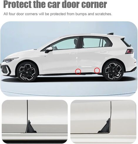 4PCS Car Door Guard Protector, Car Door Edge Guard, Anti-Collision Vehicle Side Corner Protector, Auto Accessories Self-Adhesive Auto Edge Protection Cover Fit for Most Vehicle (Transparent) in Saudi Arabia