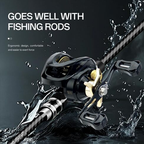 Fishing Baitcasting Reel, Baitcaster Fishing Reels with 18+1BB Stainless Steel Ball Bearings,Magnetic Braking System for Fishing Saltwater Freshwater, Available in 7.1: 1 in Kuwait