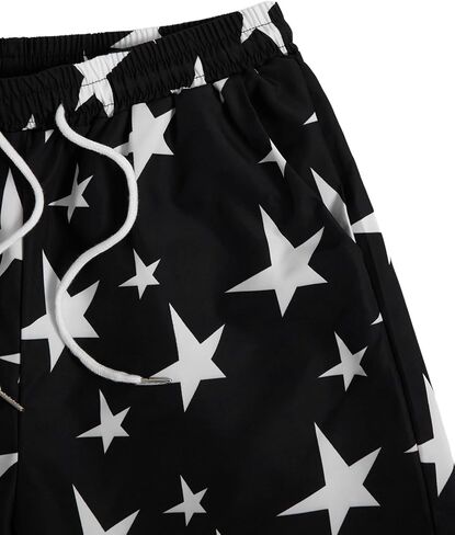 COZYEASE Men's Letter and Graphic Print Drawstring Waist Shorts Casual Tie Front Track Shorts Athletic Gym Shorts Black Letter Graphic XL in Saudi Arabia