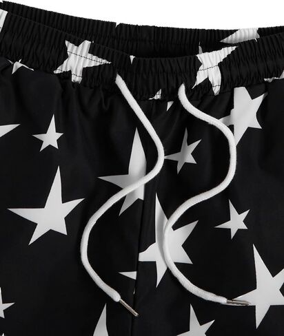 COZYEASE Men's Letter and Graphic Print Drawstring Waist Shorts Casual Tie Front Track Shorts Athletic Gym Shorts Black Letter Graphic XL in Saudi Arabia