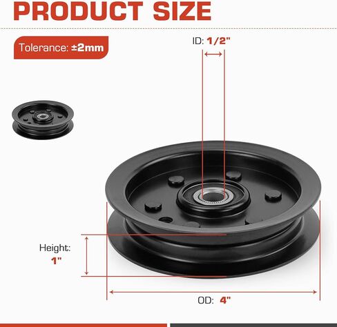 604219 Flat Idler Pulley for Hustler Raptor 42 52 inch Deck SD 48 Big Dog Models Replace Hustler 604219 31406075F in Saudi Arabia