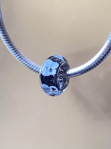 قطعة واحدة من سحر الفضة الإسترليني عيار 925 من زجاج مورانو الأصلي لأساور باندورا، سحر زهرة متعدد الألوان لأساور باندورا، سحر الخرزة للنساء in Kuwait