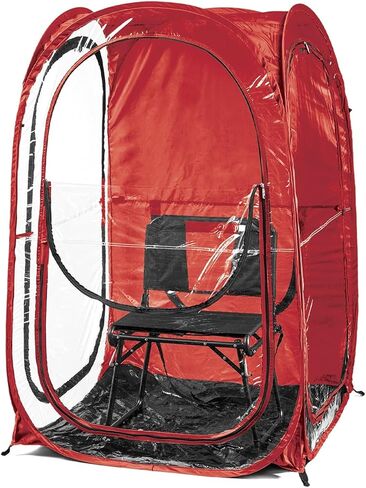 WeatherPod® The Original Shark Tank MyPod™ 1-2 Person Pop-Up Pod - Stay Warm, Dry, and Out of The Sun - Weather Pod for Sports, Rain, or Wind (Black, 46" L x 46" W x 59" H) in Saudi Arabia
