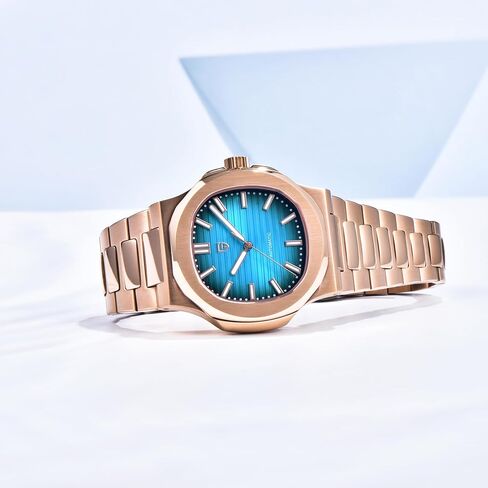 Pagani Design Automatic Watch for Men, Rose Gold 40mm Stainless Steel Minimalist Analog Gift Wristwatch with Synthetic Sapphire Dial Glass,100m Waterproof in Saudi Arabia