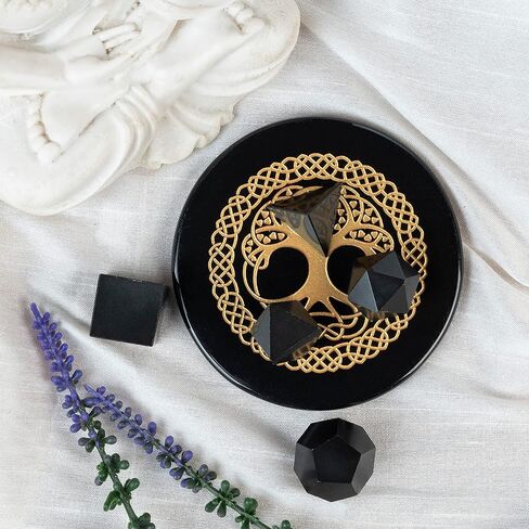 ZAICUS Amazonite 7 Pcs Platonic Solids Crystal Geometry Set, Platonic Solids Sacred Geometric Stones for Meditation Reiki Balancing Healing Chakra Stone Cleansing Spiritual Good Luck (15-20 mm) in Kuwait