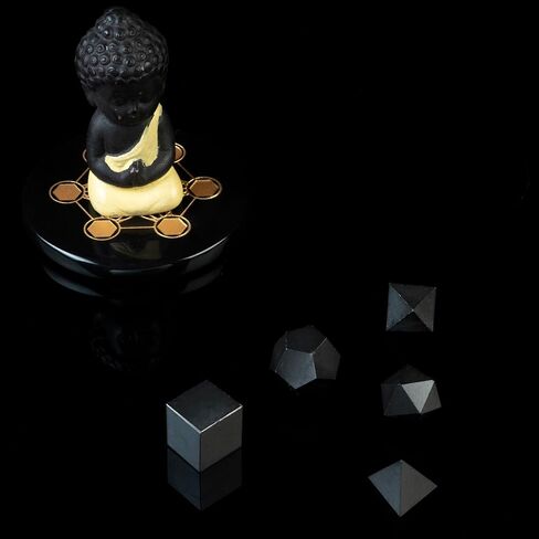 ZAICUS Amazonite 7 Pcs Platonic Solids Crystal Geometry Set, Platonic Solids Sacred Geometric Stones for Meditation Reiki Balancing Healing Chakra Stone Cleansing Spiritual Good Luck (15-20 mm) in Kuwait