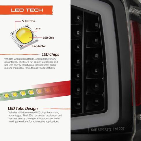 AKKON - For 2016-2022 Toyota Tacoma Full LED Light Bar Tail Lights Black Housing Smoked Lens Set in Saudi Arabia