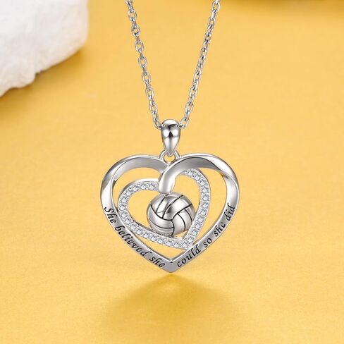 925 Sterling Silver Softball Volleyball Basketball Baseball Necklace Pendant Softball Mom Jewelry Gifts for Women Lover Players in Saudi Arabia