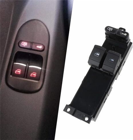 Master Electronic Window Control Switch for Volkswagen VW Golf mk4 Passat b5 seat Leon Toledo 1J3959857(Without Chrome) in Kuwait