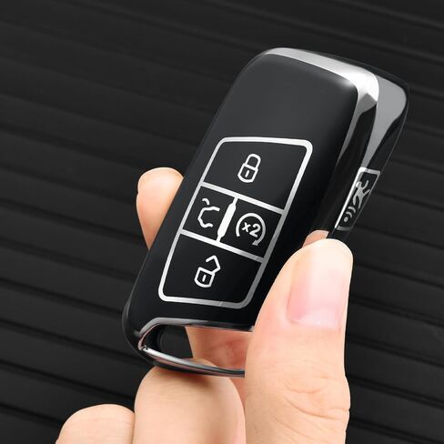 ELOHEI Key Fob Cover for Volkswagen, Premium Soft Full Protection Key Fob Case Compatible with VW Tiguan Atlas Jetta Passat Golf Alltrack Accessories 5 Buttons (Gray) in Saudi Arabia