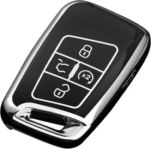 ELOHEI Key Fob Cover for Volkswagen, Premium Soft Full Protection Key Fob Case Compatible with VW Tiguan Atlas Jetta Passat Golf Alltrack Accessories 5 Buttons (Gray) in Saudi Arabia