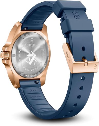 Victorinox I.N.O.X. Small Blue Dial Blue Rubber Strap Watch 32mm - 242035 in Saudi Arabia