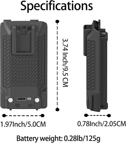 بطارية UV-K5 8 USB-C بقدرة 2600 مللي أمبير في الساعة سعة كبيرة DC7.4V بطارية راديو UV-K6 ذات اتجاهين لملحقات الراديو UV-K5 in Kuwait