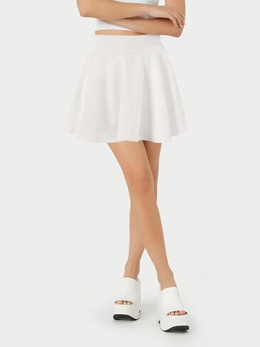 Women's Basic Versatile Stretchy Flared Casual Mini Skater Skirt in Saudi Arabia