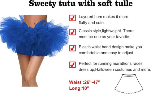 Women's Adult 5 Layered Tulle Tutu Mini Skirt in Saudi Arabia