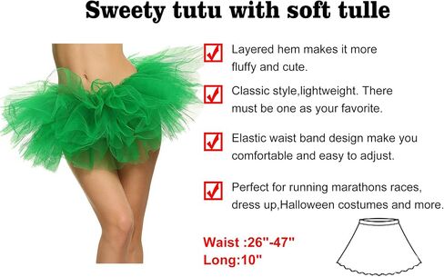 Women's Adult 5 Layered Tulle Tutu Mini Skirt in Saudi Arabia