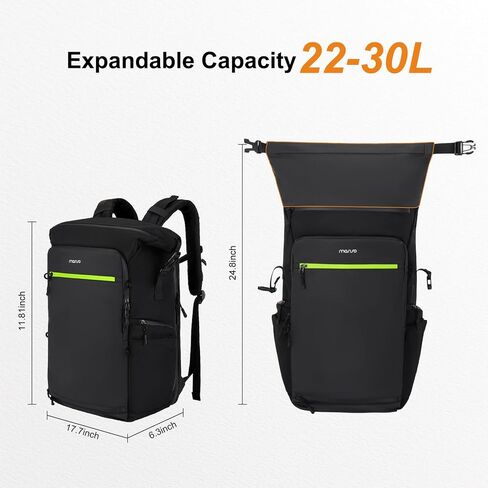 MOSISO Motorcycle Helmet Backpack Bag, Large Capacity Riding Backpack for Motorcycle Riders, Expandable Motorbike Helmet Bag with Back Full Open Laptop Compartment&Hidden Net, Black in Saudi Arabia