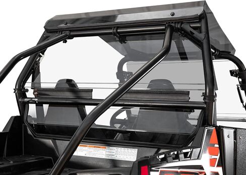 الزجاج الأمامي الخلفي SuperATV للخدمة الشاقة لعام 2012+ Polaris RZR 570 / 2017 570 S | بولي كربونات خفيف سميك بسمك 1/4 بوصة أقوى 250 مرة من الزجاج | مريح وخالي من الخشخشة | صنع في الولايات المتحدة الأمريكية in Saudi Arabia
