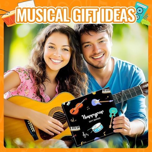 HAPPYPOP Music Gifts for Men Women - Guitar & Saxophone Socks for Players, Teens, Teachers, Music Lovers in Saudi Arabia