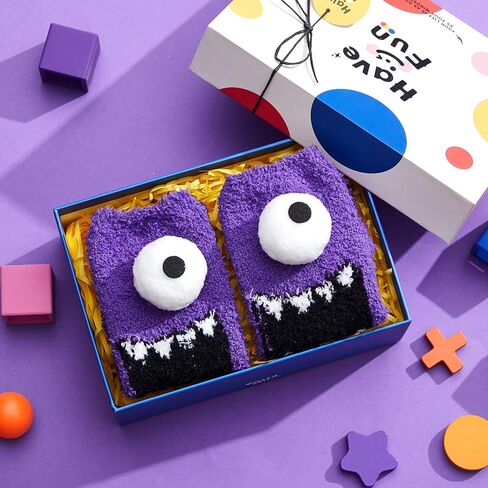 عيون ثلاثية الأبعاد من الصوف المرجاني جورب سخيف طاقم غريب جوارب جديدة مضحكة دافئة لحفلة الهالوين وعيد الميلاد in Kuwait