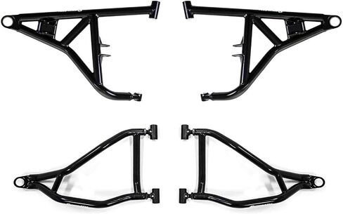 SuperATV High Clearance Upper & Lower A Arms Compatible With Polaris RZR XP 1000 & Turbo Models (See Fitment) - Black in Saudi Arabia