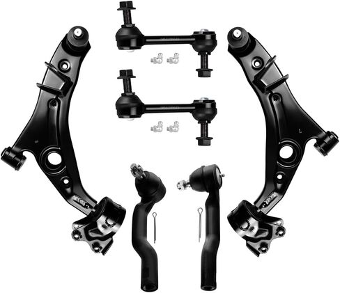 SCITOO 6-PC SET Suspension Kit For Ford Edge For Lincoln MKX Front Lower Control Arm And Ball Joint Front Outer Tie Rod End Front Sway Bar End Link in Saudi Arabia