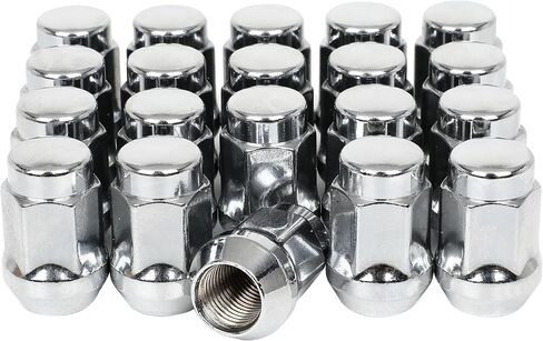 SCITOO 20Pcs Lug Nuts M12x1.75 Wheel Lug Nut 3/4"(19mm) Hex End Lug Nuts Replacement for Ford for Lincoln for Volvo Series in Saudi Arabia