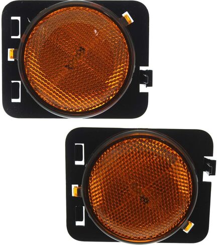 For Jeep Wrangler Side Marker Light Assembly 2007 08 09 10 11 12 2013 Driver and Passenger Side | Pair | CH2550127 + CH2551127 in Saudi Arabia