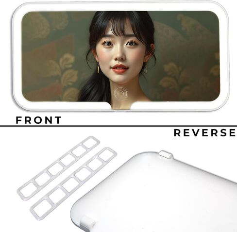 Car Accessories Vanity Mirror - Rechargeable Car Sun Visor Vanity LED with 3 Light Up Modes Dimmable Touch Screen Clip-on Rear View Sun-Shading Cosmetic Mirror for Women Girl in Saudi Arabia