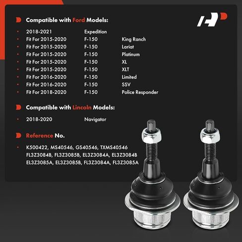 A-Premium 2 x Front Upper Ball Joints, Compatible with Ford F-150 F150 2015-2020, Expedition 2018-2021 & Lincoln Navigator 2018-2020 in Saudi Arabia