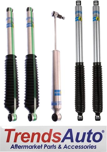 Bilstein 5100 Set of Front & Rear Shocks + Steering Damper fits 1999 2004 F250 F350 Super Duty with 4" Lift | TrendsAuto Decal | 33-185545 24-062466 24-158848 in Saudi Arabia