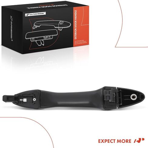 A-Premium Rear Driver or Passenger Side Exterior Door Handle Compatible with Kia Optima 2011-2016, Without Smart Key Entry System, Primed Black with Chrome Insert, Replace# 82651-2T010, 83652-2T000 in Saudi Arabia