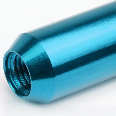 DNA MOTORING LN-ZTL-9023-125-LB 16Pcs M12 x 1.25 Open End 20mm OD/ 60mm Height Aluminum Alloy Lug Nuts + 4Pcs Lock Nut + 1Pc Key, Light Blue in Saudi Arabia