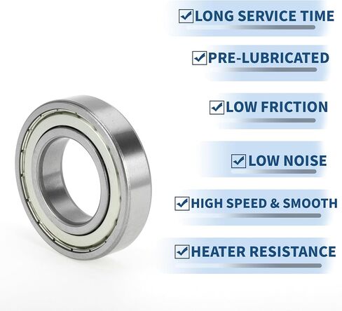 ACROPIX 63/32ZZ Deep Groove Ball Bearings P0 32x75x20mm Lubricated Bearings Double Metal Seal Silver Tone Scooter Skateboard Wheel in Saudi Arabia