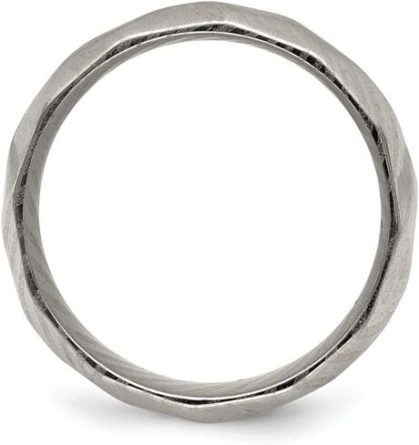 Damascus Steel Polished Faceted 7 mm Band Size 7 to 13 in Saudi Arabia