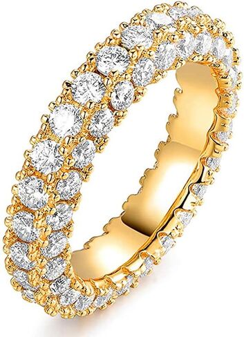 Women's Full Circle Pave-Set Cubic Zirconia Ring in Saudi Arabia