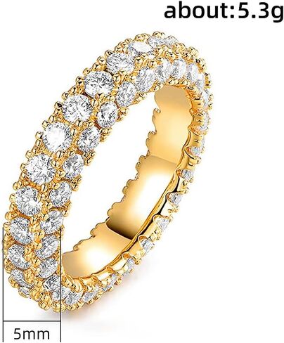 Women's Full Circle Pave-Set Cubic Zirconia Ring in Saudi Arabia